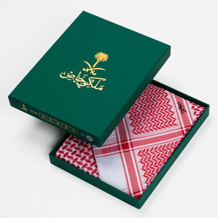 شماغ ملكي خاص احمر غامق